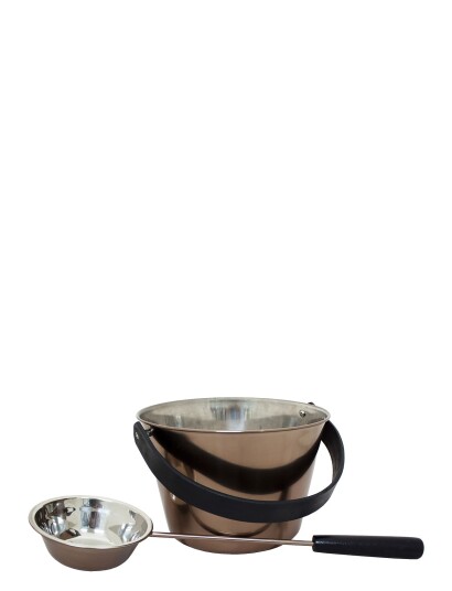Emendo Sauna Bucket + Ladle Nude One Size