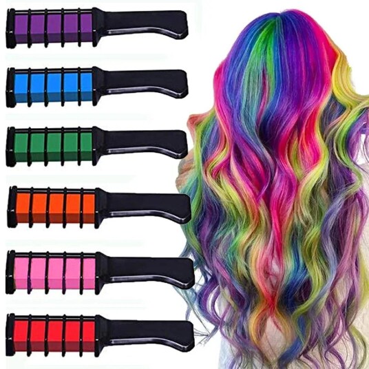 Mobil O Teknik 6-pack Chalk Comb / Hair Crayons Midlertidig hårfarge