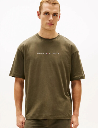 Tommy Hilfiger Ss Logo Tee Khaki green L Tommy Hilfiger Ss Logo Tee Khaki green L