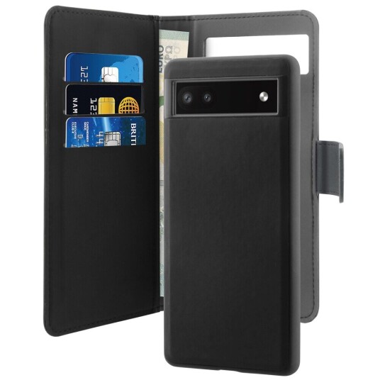 Puro Google Pixel 6a Lommebokdeksel 2-i-1 avtakbar Svart