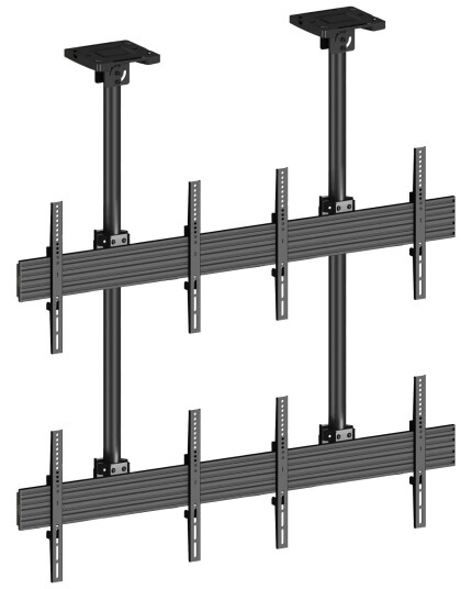 Multibrackets M Ceiling Mount Pro MBC2X2U monteringssett - for 4 LCD-skjermer - svart