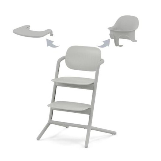 Cybex, Spisestol, Lemo Chair, 3i1 Pakke - Suede Grey