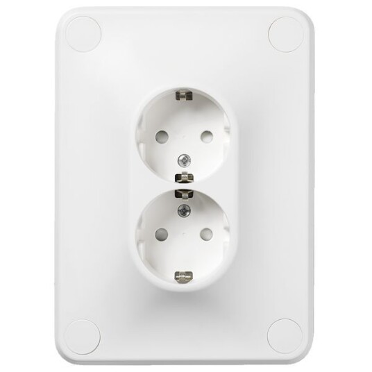 Schneider Electric WDE000925 Stikkontakt 2-veis, innfelt, hvit