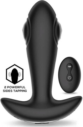 Milton Dual Tapping Anal Plug With Remote Milton Dual Tapping Anal Plug With Remote
