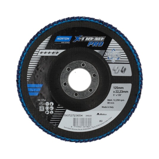 Norton Lamellrondell X-treme Pro 125x22,23mm K80 Konisk Norton Lamellrondell X-treme Pro 125x22,23mm K80 Konisk