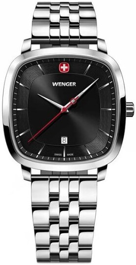 Wenger Herreklokke 01.1921.102 Vintage Sort/Stål Wenger Herreklokke 01.1921.102 Vintage Sort/Stål