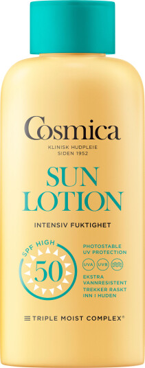 Cosmica SPF 50 Solkrem Lotion 200 ml med UVA/UVB Beskyttelse
