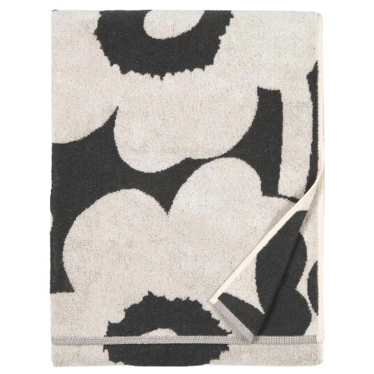 Marimekko Unikko Badehåndkle 70x150 cm Off white/Charcoal