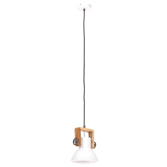 vidaXL Industriell hengelampe 25 W hvit rund 19 cm E27