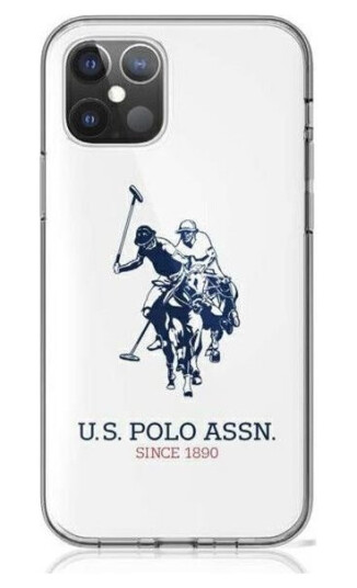 Deksel Us Polo Assn Us Polo Ushcp12mtpuhrwh Iphone 12/12 Pro 6.1" Hvit/Hvit Glanset Stor Logo