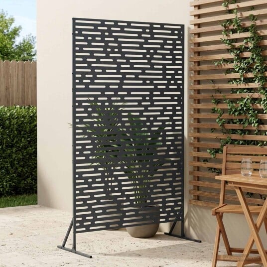 vidaXL Personvernsvegg 100 x 50 x 180 cm Stål Antrasitt