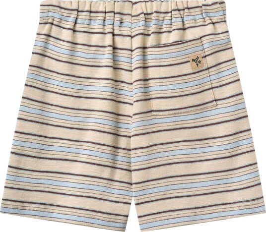 Wheat Shorts Kalle Multi Blue Stripe Wheat 10 år 140 Shorts Beige Blå Brun