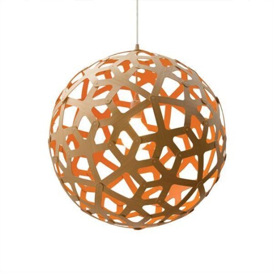 David Trubridge Coral Ø60 Orange Taklampe
