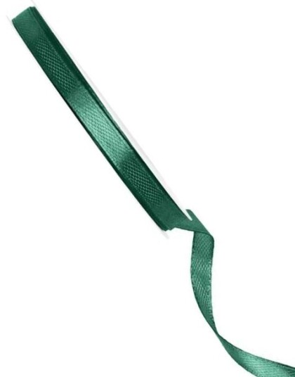 Satengbånd Flaskegrønn/Mørk Grønn 6 mm / 25 meter