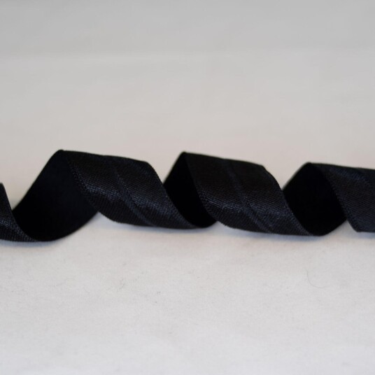 Foldeelastikk Sort, 19mm bred