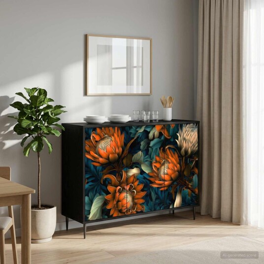 vidaXL Serviesskap LOCHEM Svart eik 102 x 33 x 76 cm Konstruert tre