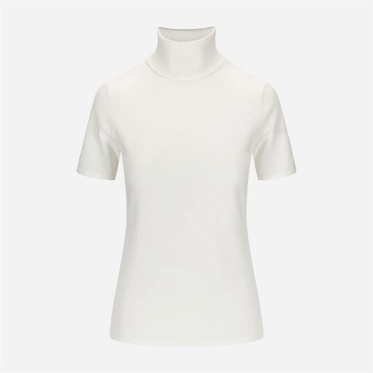 Andiata Pola Polo Neck Knit - Chalk White Hvit XS Andiata Pola Polo Neck Knit - Chalk White Hvit XS