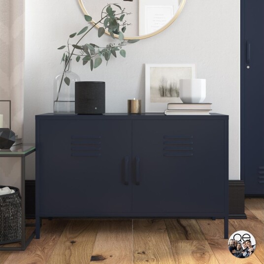 Bradford Skjenk 100x40 cm Mørkeblå - Dorel Home Bradford Skjenk 100x40 cm Mørkeblå - Dorel Home