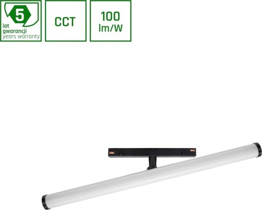 Spectrum 12W Dimbar SHIFT Beam skinnespot Ø28x40x7,5mm 150° CCT Sort Zigbee Dimbar : Via Smart Home Kulør : CCT Varm til Kald Hvit