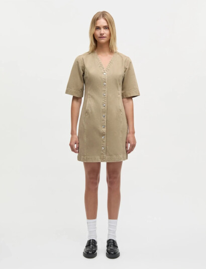 Mads Nørgaard Soil Denim Vigga Dress Khaki green 38