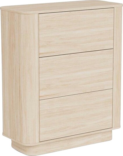 AC Design Furniture Atmore kommode 3 skuffer push to open funksjon 90x40x107 cm Hvit