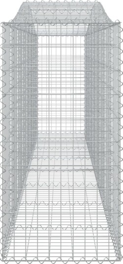 vidaXL Gabionkurver buede 10 stk 400x50x100/120 cm galvanisert jern