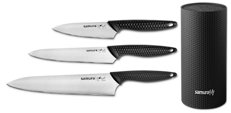 Samura Golf knivsett 4 deler, svart