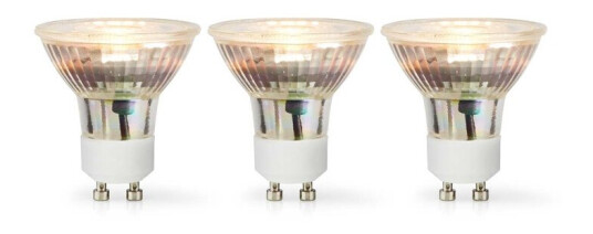 Nedis LED pære GU10 Spot 4.5 W 345 lm 2700 K Varm Hvit Retro Style 3 stk Nedis LED pære GU10 Spot 4.5 W 345 lm 2700 K Varm Hvit Retro Style 3 stk