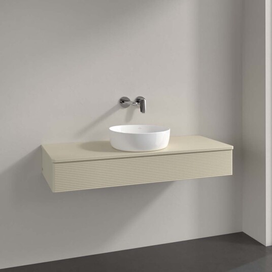 Villeroy & Boch Antao Servantskap med 1 skuff 120x50x19 cm u/lys Grå Matt Villeroy & Boch Antao Servantskap med 1 skuff 120x50x19 cm u/lys Grå Matt