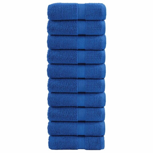 Premium vaskehåndklær SOLUND 10 stk blå 30x30 cm 600 g/m² Premium vaskehåndklær SOLUND 10 stk blå 30x30 cm 600 g/m²