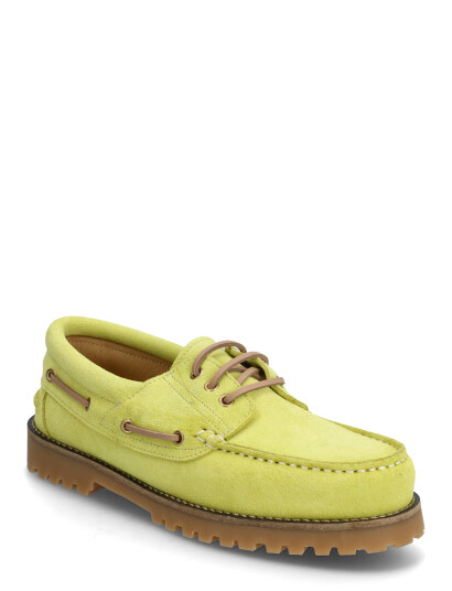 Garment Project Ollie Boat Shoe Acid Yellow Suede Yellow 43