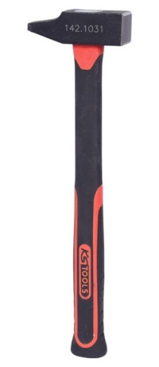 Ks Tools 142.1031, Riveting Hammer, Stål, Fiberglass, Svart, Rød, 29 Cm, 415 G Ks Tools 142.1031, Riveting Hammer, Stål, Fiberglass, Svart, Rød, 29 Cm, 415 G