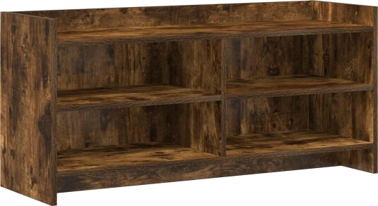 TV skap 100 x 33 x 47 cm Røkt Eik Konstruert tre TV skap 100 x 33 x 47 cm Røkt Eik Konstruert tre