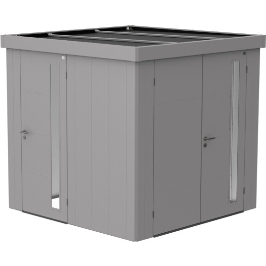 BIOHORT EKSTRA DØR REDSKAPSBOD NEO, SØLV METALLIC