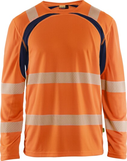 Blåkläder T-Skjorte 3599 Varsel, Oransje/Marineblå M