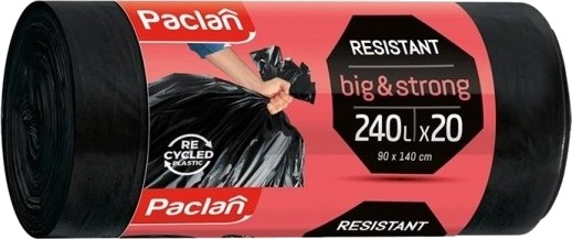 Paclan Bin Bags 240 L Søppelsekker 20 Stk 132262