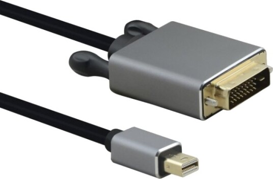 Helos 288475, 1 M, Mini Displayport, Dvi-D, Hankjønn, Hankjønn, Rett