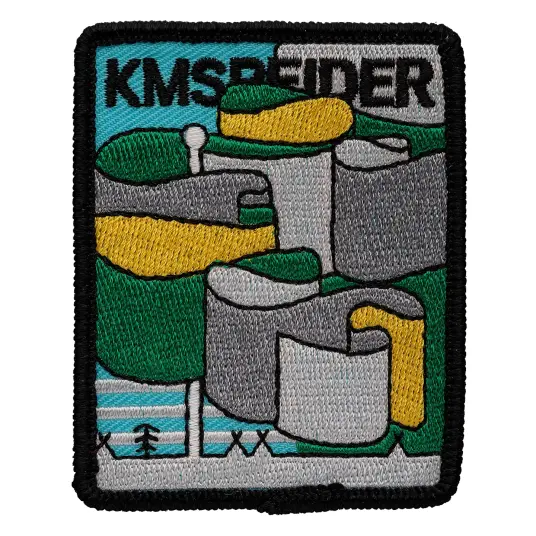 Leirflagg KM Profilmerke KM speider leirflagg