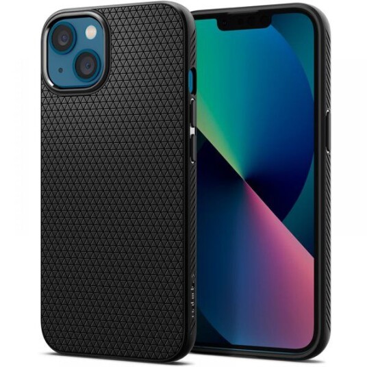 Spigen Liquid Air Bakdeksel i Matt Svart for iPhone 13