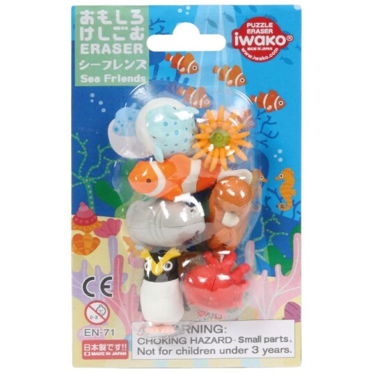Iwako Puzzle Viskelær Havvenner
