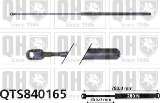 Gassfjær, motorpanser QUINTON HAZELL QTS840165