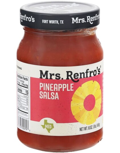 Mrs. Renfro"s Pineapple Salsa Salsasaus med Ananas og Jalapenos 454 gram USA Import Mrs. Renfro"s Pineapple Salsa Salsasaus med Ananas og Jalapenos 454 gram USA Import