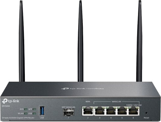 TP-Link Omada ER706W Gigabit Dual-band Router med VPN, Sort