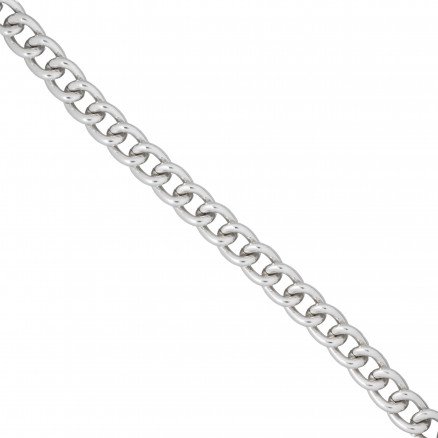 Infinity Hearts kjede aluminium sølv 13x11mm 50cm