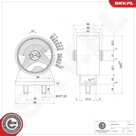 ESEN SKV 75SKV527 Motorfeste