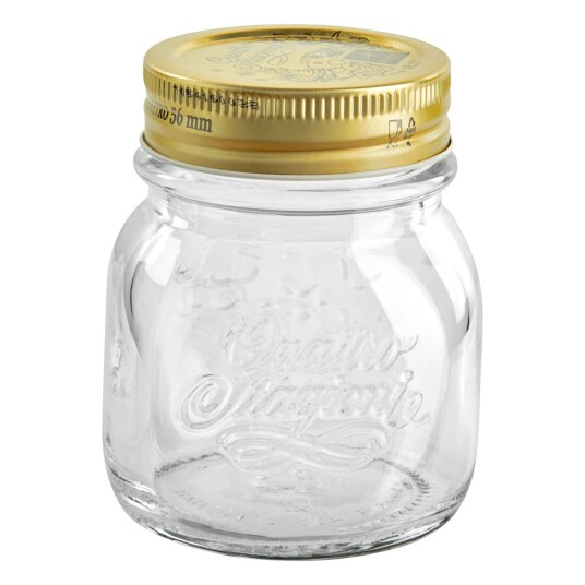 Bormioli Rocco Glasskrukke Quattro Stagioni med lokk; 20cl, 5.2x8.3 cm (ØxH); Transparent; 12 Stykk / Forpakning