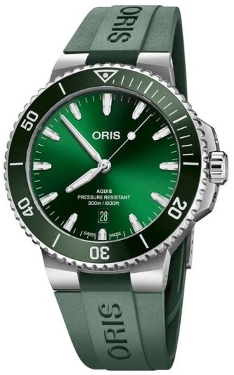 Oris Herreklokke 01 733 7789 4157 07 4 23 37FC Aquis Grønn/Gummi Oris Herreklokke 01 733 7789 4157 07 4 23 37FC Aquis Grønn/Gummi