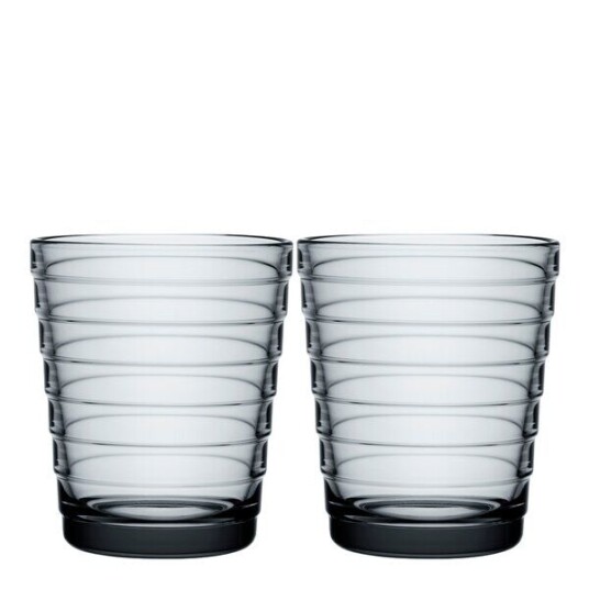iittala Aino Aalto glass 22 cl 2 stk grå iittala Aino Aalto glass 22 cl 2 stk grå