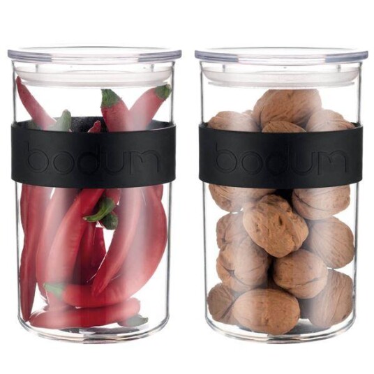 Bodum  Presso oppbevaringsboks 1L 2 stk svart