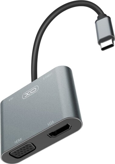 XO HUB001 4 i 1 Hub sølv GSM109142